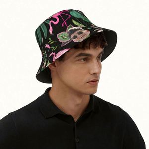 Custom Photo Cartoon Bucket Hat for Men Women Hand Drawn Tropical <b>Leaf</b> Design Personalized Fisherman Cap Summer Travel Fishing - Product Image 6