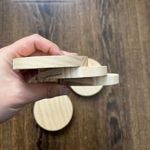 Posavasos Redondos de Madera en Blanco, Discos de Madera sin Acabado para Manualidades, Grabado Láser y Pintura - Product Image 4