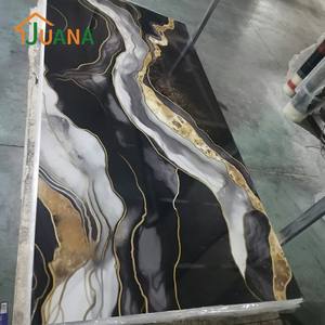 ألواح حائط رخامية من كلوريد البولي فينيل مقاومة للماء للأشعة تحت البنفسجية من المصنع مباشرة ألواح رخامية من كلوريد البولي فينيل لخلفية التلفزيون - Product Image 3