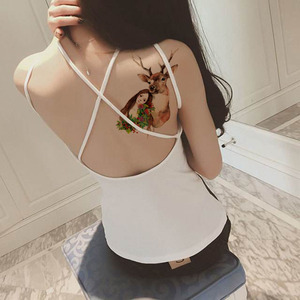 Autocollants Tatouages Instantanés pour Filles, Motifs Fleur Noire et <span class=keywords><strong>Rouge</strong></span>, Décalcomanies Adhésives - Product Image 3