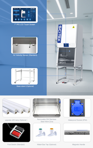 Биологический защитный шкаф SCITEK, класс II B2, с таймером, ножным переключателем, контроллером, из нержавеющей стали - Product Image 6