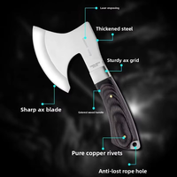 Hache tactique de survie EDC de haute qualité, mini hache de camping, outil multifonctionnel pour couper le bois, hache viking