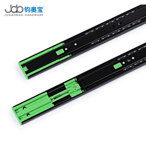 Correderas para Cajones de Cocina JOB, de Alta Resistencia, con Rodamientos de Bolas, Cierre Suave, Extensión Total, Zincadas, de Montaje Lateral, Plegables en 3 Secciones - Product Image 4