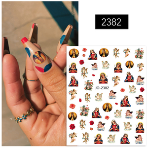 สติกเกอร์ตกแต่งเล็บลายเทวดาเทวดาแบบย้อนยุค - Product Image 1