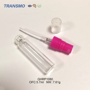 Flacon pulvérisateur en verre vide de 5 ml, forme ronde, mini, pour cosmétiques, emballage avec pompe à lotion, étanchéité pour crème pour les yeux, vente en gros par le fabricant - Product Image 1