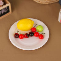 Assiette jetable biodégradable en bagasse de 6 pouces, écologique, ondulée, ronde, imperméable, de qualité alimentaire, avec couvercle, pour les fêtes