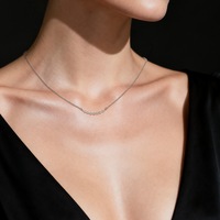Collier élégant en argent sterling S925, bijoux fins, pendentif en forme d'arc de sourire avec CZ, plaqué platine, vente en gros pour femmes