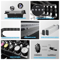 Impresora de inyección de tinta plana industrial foto Uv formato grande Ricoh Head Gen5/6 250cm * 130cm sistema de visión opcional para vidrio acrílico
