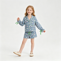 Ensemble de pyjama tendance à carreaux pour enfants, avec volants et rubans, manches longues, en coton, pour filles, vêtements de nuit pour enfants, ensemble de vêtements de détente pour tout-petits