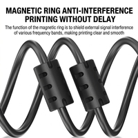 Kabel Printer USB Tipe A ke B V2.0 Berkualitas Tinggi dengan Selubung PVC dan Pelindung Foil Male-Male untuk Transfer Data 1m 1.5m 2m 3m 5m
