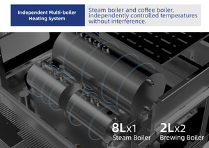 Naixer <span class=keywords><strong>Cafe</strong></span> Gastro Máquina de café con vapor Oem Precio Barista Comercial Máquina de café de 2 manos en China Fabricante - Product Image 4