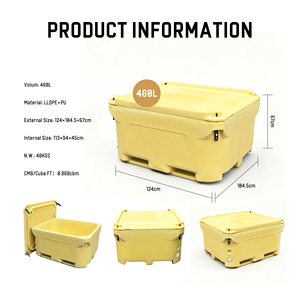Glacière isotherme Everich à isolation sous vide, grande capacité 460L, boîte à poisson étanche avec couvercle pour le stockage - Product Image 4