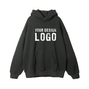 High Quality Cotton Heavyweight Pullover Oversized <b>Mens</b> <b>Hoodie</b> Customized Puff Print Drop Shoulder Loose <b>Men's</b> Hoodies - Product Image 4