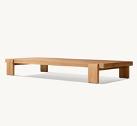 Ensemble de canapés en teck massif de luxe moderne, mobilier d'extérieur de haute qualité pour villa, jardin, ensemble de canapés d'extérieur