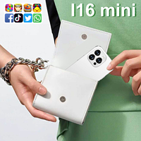 Producto Más Vendido al por Mayor, Mini Teléfono Móvil I16 4G/64GB 2500mAh, Mini Teléfono Inteligente con Doble Cámara, Pantalla IPS de 4 Pulgadas, Android