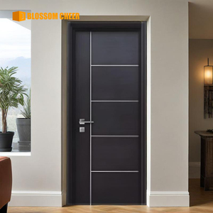 Cina fabbrica di ingresso diretto porta in stile moderno Swing in legno MDF porta camera da letto a buon mercato classico melamina porta per interni di casa - Product Image 1
