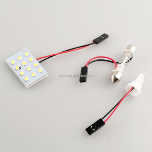 Trắng T10 C5W Festoon Dome ánh sáng 2835 <span class=keywords><strong>12SMD</strong></span> 12LED xe Bảng điều chỉnh nội thất bản đồ ánh sáng xe dẫn đèn đọc sách - Product Image 3