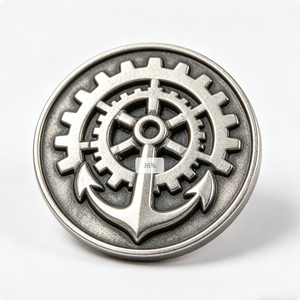 Moneda de desafío náutica personalizada, de plata antigua, de doble cara, de aleación de zinc, redonda, fundida a presión, coleccionable para navegación - Product Image 5