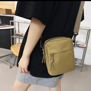 Tas ponsel selempang kecil bahu Oxford/nilon poliester hitam antik tali dapat disesuaikan Logo kustom - Product Image 2