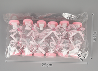 HLC Boîte à bonbons en forme de biberon avec nœud d'ours, décoration de table élégante, cadeau souvenir et souvenir de fête pour baby shower, baptême, fête de bienvenue du nouveau-né