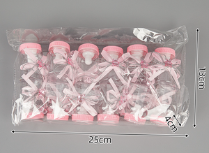 HLC Lovely Bear Bow Milk Bottle Candy Box Elegant Table Decor &amp; Souvenir Gift &amp; <strong>Baby</strong> <strong>Shower</strong> Baptism Newborn Welcome <strong>Party</strong> <strong>Favor</strong> - Product Image 5
