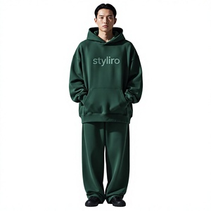 Sudadera con Capucha Rosa Personalizada de Corte Holgado para Hombre Styliro, Sudadera Informal de Felpa de Algodón con Logotipo Estampado en la Parte Delantera, Ropa de Otoño de Alta Calidad - Product Image 1