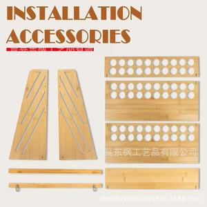 Estante de almacenamiento de pintura de acuarela para niños, organizador de escritorio de 6 capas, tipo rectangular, de madera - Product Image 3