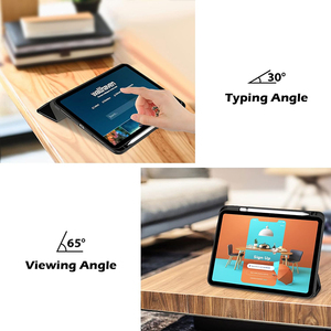 Bao Da PU Có Ngăn Đựng Bút Chì Tích Hợp Ốp Thông Minh Gấp Ba Lần Cho Apple <span class=keywords><strong>iPad</strong></span> Thế Hệ Thứ 10 10.9 Inch 2022 - Product Image 5