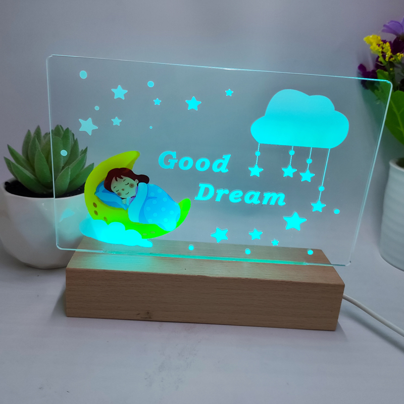 ฐานไม้สี่เหลี่ยมผืนผ้า7สี