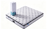 Matelas à ressorts ensachés de qualité supérieure, mousse à mémoire de forme infusée de gel, compressé et enroulable, taille King Size