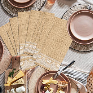 <span class=keywords><strong>Lin</strong></span> dentelle motif jetable papier dîner <span class=keywords><strong>serviette</strong></span> invité serviettes salle de bain essuie-mains pour fournitures de fête de mariage - Product Image 3