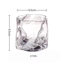 Nouveau luxe Unique forme de vague ambre gris givré clair 180ml 275ml bougeoirs en verre bocal à bougie en verre
