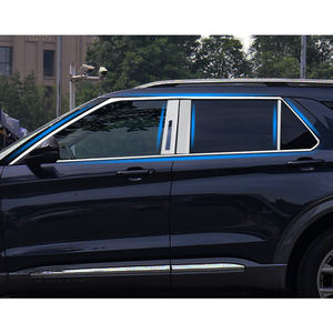 Garnitures de fenêtre de voiture en acier inoxydable décoration pour ford <span class=keywords><strong>explorer</strong></span> 2020 2021 <span class=keywords><strong>2022</strong></span> 2023 2024 accessoires de fenêtres kit de style automatique - Product Image 2