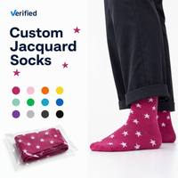 Chaussettes Jacquard Personnalisées sur Mesure, Respirantes et Confortables en Coton Peigné, pour Hommes et Femmes, Idéales pour le Sport et la Vie Quotidienne en Automne
