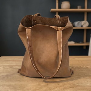 Bolsos de Mano Casuales de Cuero Genuino, Duraderos y a la Moda, Gran Capacidad, Cierre de Cremallera Suave, Impermeables, Ecológicos, para el Día de San Valentín - Product Image 3
