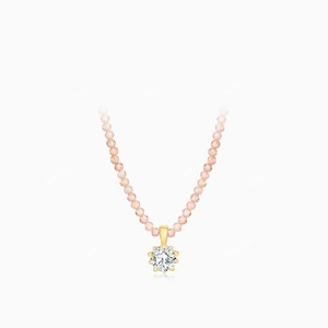 Collier en zircon en forme de fleur, plaqué or 18 carats, bijoux fins pour femmes, à porter tous les jours - Product Image 1