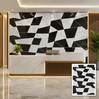 Vente flash : panneau PVC UV design moderne pour décoration intérieure, facile à nettoyer, finition brillante, feuille de marbre UV imperméable