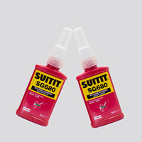 Colle Acrylique Anaérobie 680 Haute Résistance, Verte, Résistante à l'Huile, Séchage Rapide 180°C, 50ml 250ml, pour la Construction