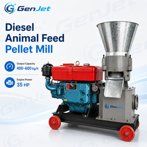 Pellettatrice Diesel da 35 CV per Mangimi <span class=keywords><strong>Animali</strong></span>, 400-600 kg/ora, con Matrice a 3 Rulli da 248 mm per Alimenti per Pollame, Bovini e Ovini in Allevamento - Product Image 2