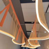 Hot Sale S-Shape Fabric LED Strips Smooth Ceiling Drapes for Wedding Lighting Decor Event Decorations Packed in Cartons