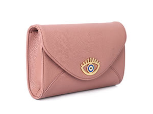 Portefeuille pour femme en cuir grainé de luxe, rose, élégant, grand format, pochette de maquillage, sac à main pour filles - Product Image 5