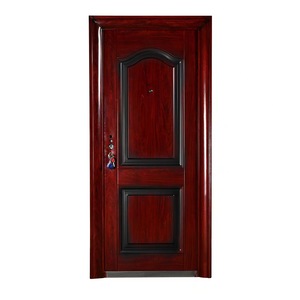 Porte d'entrée de sécurité en acier, battante manuelle, insonorisée, design traditionnel, pour usage extérieur - Product Image 2