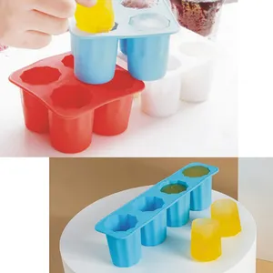 Silicone Ice Cube khay Ice Cream Maker nến khuôn cup hình dạng khuôn Nhà Bếp Nấu nướng công cụ DIY Đảng thanh uống Prop 4 cái/bộ