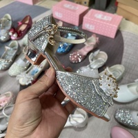 Nouvelles Chaussures à Cristaux pour Filles, Chaussures de Princesse à Semelle Souple pour Enfants, Sandales à Nœud Couleurs Assorties en Gros