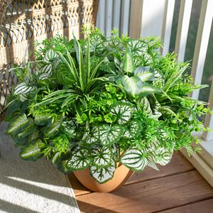 Feuilles artificielles en plastique vert avec tiges, plantes artificielles pour l'extérieur, pour la décoration du jardin, du patio, de la véranda et de la cour - Product Image 4
