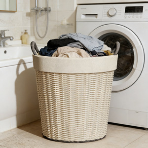 Collapsible Laundry <b>Basket</b> Round <b>Large</b> Capacity Foldable Clothes Organizer <b>for</b> Bathroom Bedroom <b>Storage</b> - Product Image 4