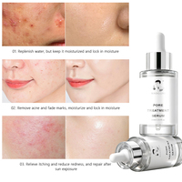 Sérum minimiseur de pores avec acide lactique, acide salicylique, hamamélis et lysat de ferment bifidus - Essence de contrôle du sébum et d'équilibre de la peau