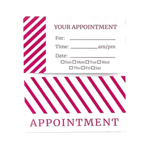 Custom Appointment Card Pink Client Appointment Card Salon Appointment Card Makeup Artist Hair Stylist Nail Artist Beauty