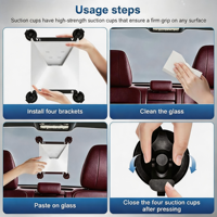 Support de fixation StarOrbit robuste sans outil à double ventouse pour Starlink Mini – Support réglable pour pare-brise et tableau de bord, résistant aux UV pour voiture