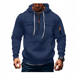<span class=keywords><strong>Felpa</strong></span> <span class=keywords><strong>con</strong></span> <span class=keywords><strong>Cappuccio</strong></span> Vintage Nera di Alta Qualità Autunno/Inverno, Logo Personalizzato Stampato, Pullover da <span class=keywords><strong>Uomo</strong></span> <span class=keywords><strong>con</strong></span> Zip - Product Image 1